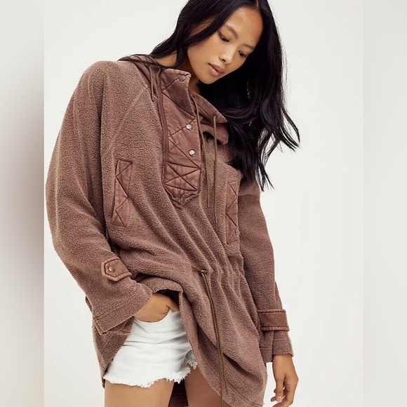 Free People Jackets & Blazers - NWT Free People Sadie Surplus Knit Jacket in Wine, size XS